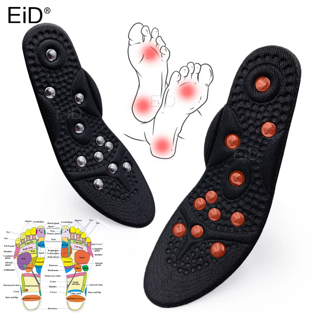 

EiD Unisex 22 Magnetic Massage Insoles Foot Acupressure Shoe Pads Therapy Slimming Insoles for Weight Loss Body Detox Magnetic