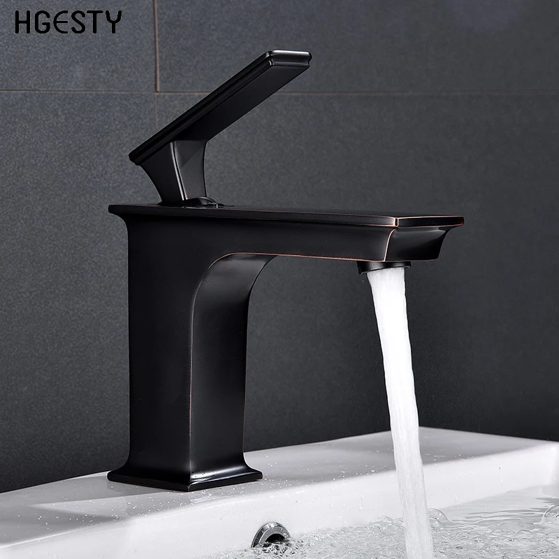 

Square Basin Faucet Antique Bathroom Vessel Sink Faucet European Style Single Handle Hot and Cold Water Mixer Tap Deck Mounted