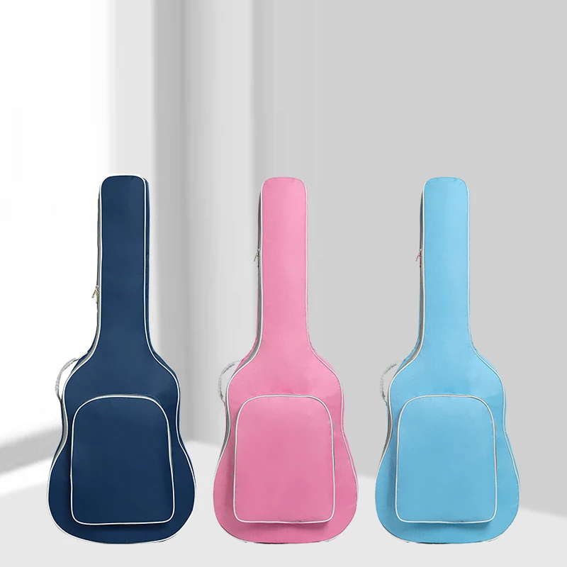 Guitarra acústica portátil de tela Oxford de 40/41 pulgadas, funda suave de guitarra acolchada doble colorida, mochila impermeable