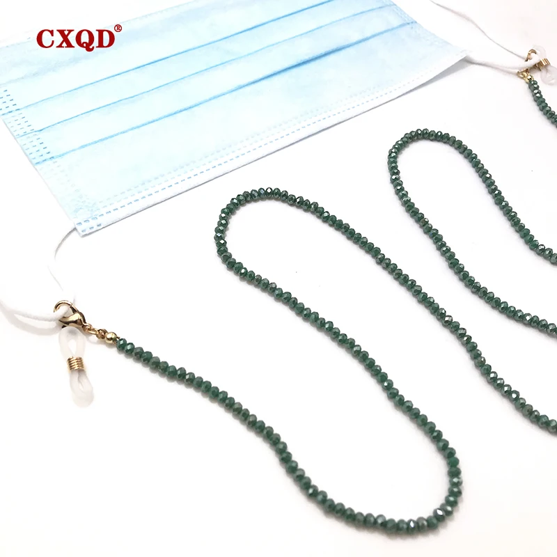 Handmade Fashion Reading Glasses Chain For Women Sunglasses Cords 3mm Electroplated Lanyard Beaded Eyewear Masks Gift Wholesale