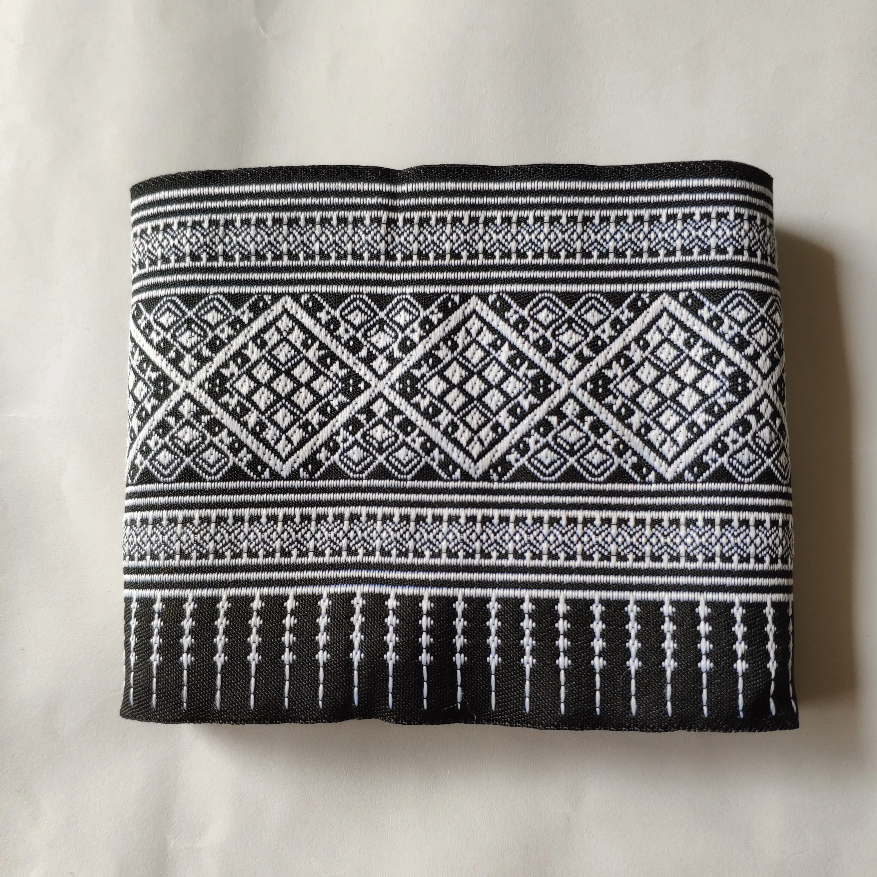 2 stoczni Hmong Cross Stitch etniczne hafty żakardowe taśmy koronki wykończenia 10cm wschodniej azji sukienka kołnierz wstążka Tribal Boho akcesoria