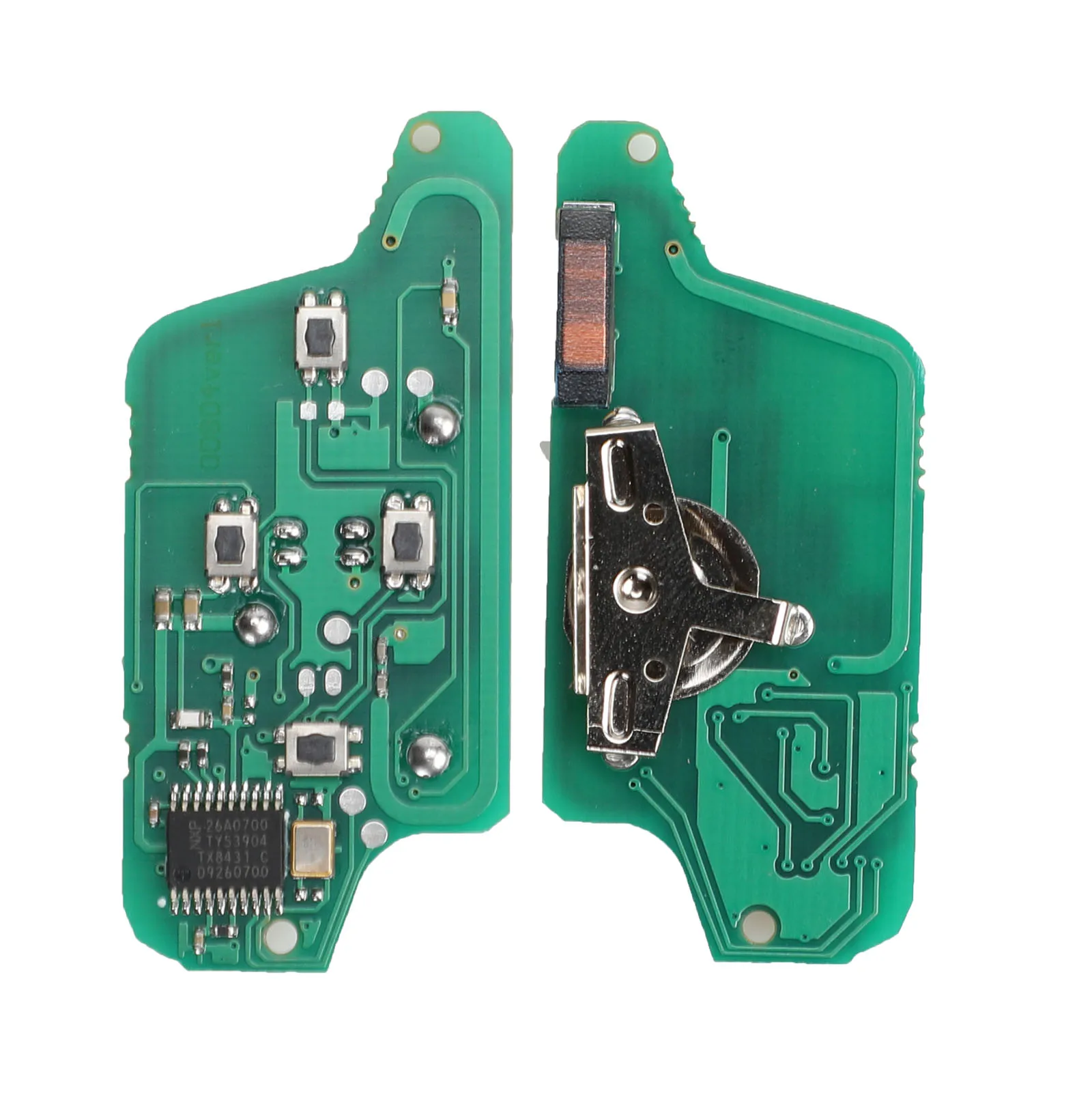 Jingyuqin 4-Tasten-Fernbedienungs-Klappschlüssel mit Leiterplatte 433Mhz für Peugeot 1007 für Citroen C8 VA2/HU82 Klinge CE0523