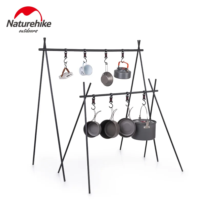 

Naturehike Camping Equipment Outdoor Accessories Triangle Rack Travel Shelf Aluminum Alloy Hanging Rack Cookware Hanger