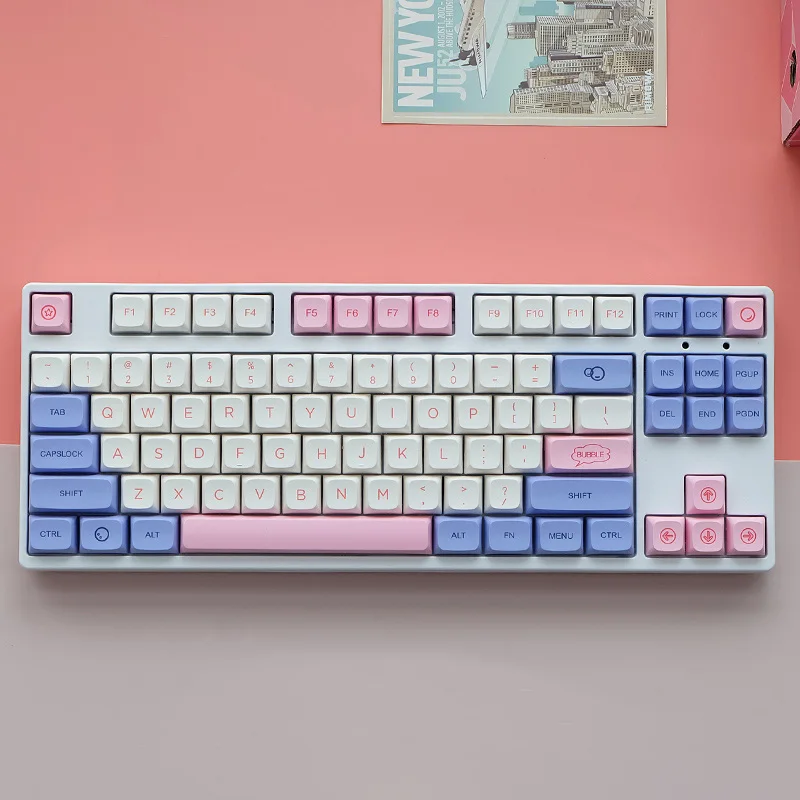 

Mechanical Keyboard Cute bubble Keycaps PBT Keycaps XDA Profile 139 keys-set keycap With 2U 1.75U Shift GK61 GK64 980