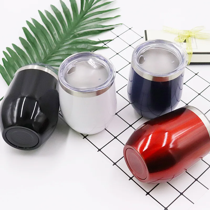 Customized Cup Tumbler Egg Shell Water Bottle Double Layer Stainless Steel Insulated Cup Thermos Mug Thermal Coffee Cup