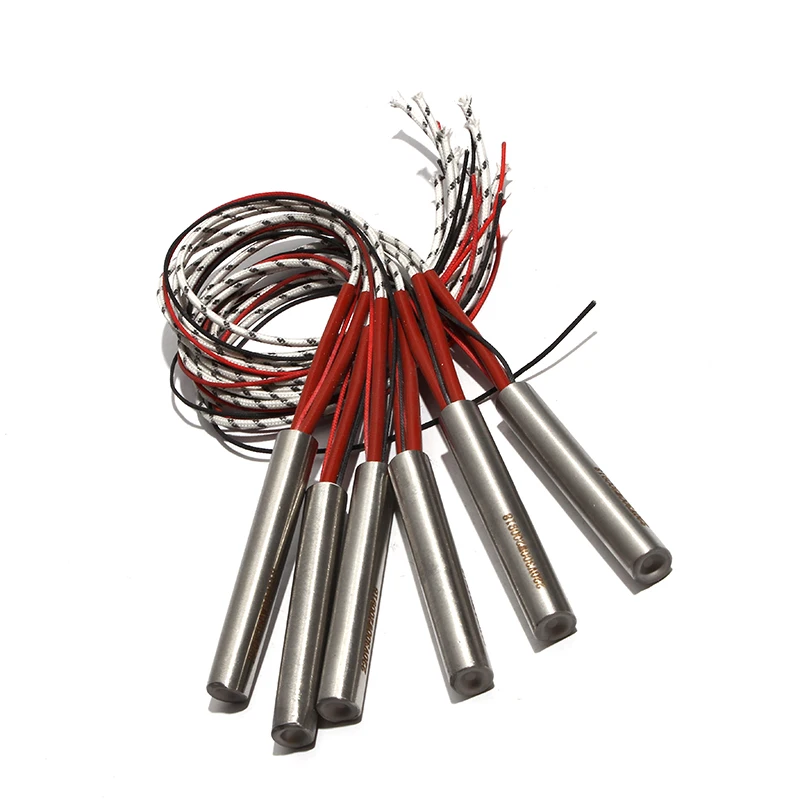 304SS Электрический нагреватель картриджей 6x5 0/6x5 2/6x5 5/6x5 8/6x60 мм AC220V/110V/380V 100W-110W с термопарой типа K