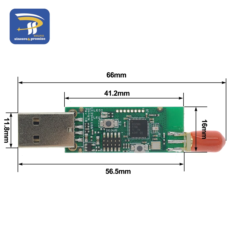 Sniffer Bare Board Paket Protokoll Analysator Modul USB Programmierschnittstelle Dongle Capture Paket Wireless Zigbee CC2531 CC2540 – Detail 8