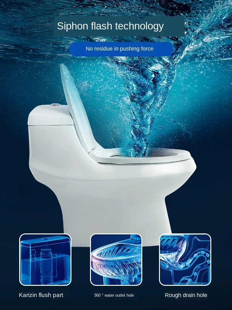 One-Piece Pumping Toilet Bowl Household Deodorant Water-Saving Integrated Toilet Mute Siphon