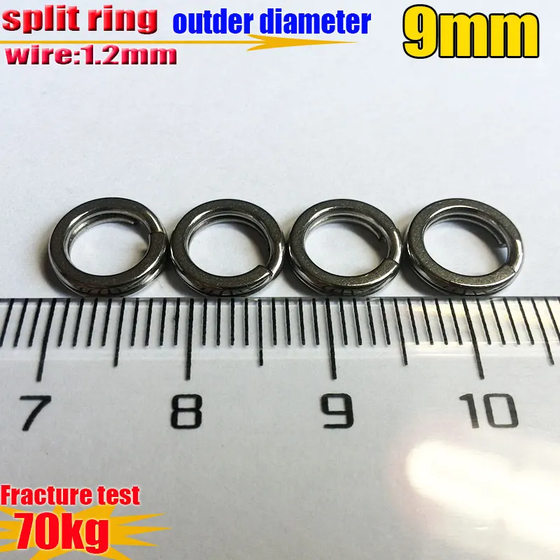 

fishing lure with split ring strong test wire 1.2mm*outside diameter 9mm Quantity 500pcs/lot material 304