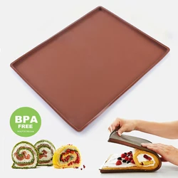 Venlohome Silicone Swiss Roll Baking Mat Nonstick Baking Pastry Rug Mat Cake Mold Pizza Pan Tray Oven Roll Mats Oven Liner Pad