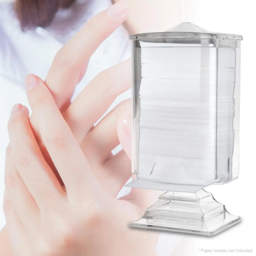 Nail Towel Storage Box Transparent Simplicity Makeup Cotton Pad Holder Plastic Dressing Table Cotton Case Dispenser for Bedroom