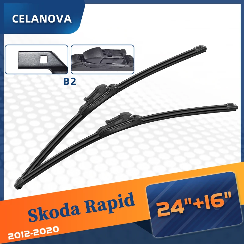 Windshield Wiper Blade For Skoda Rapid 2012-2020 Frameless Windscreen Rubber Wipers 24