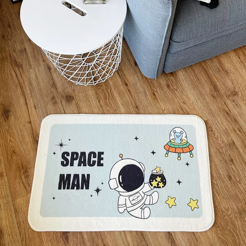 Cartoon Astronaut Bathroom Rug Felt Funny Carpet Area Rugs Bath Room Rug Kitchen Floor Mats Doormat Chic Home Office Decor