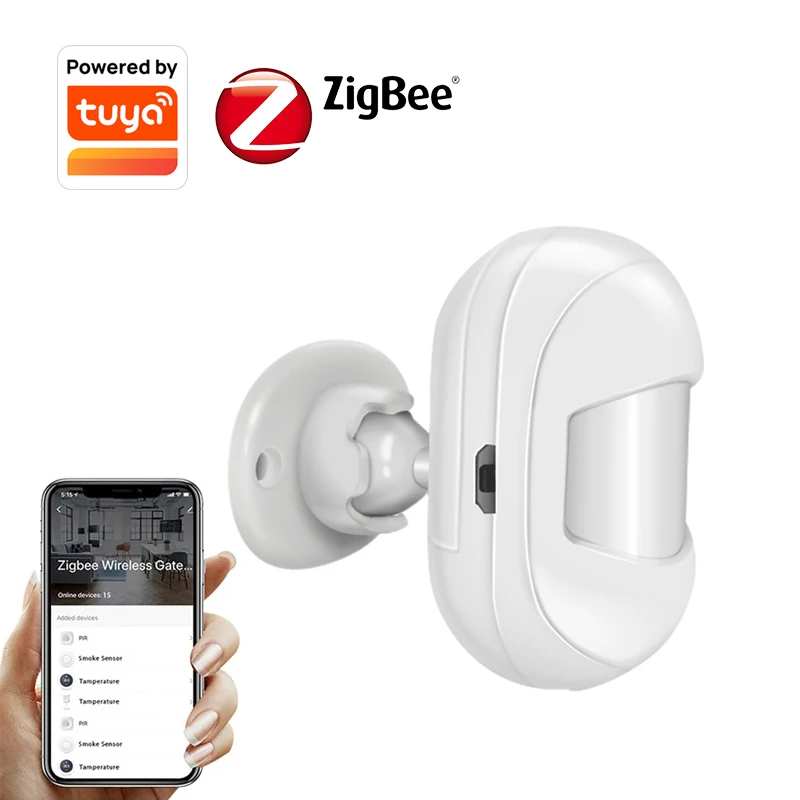 Tuya ZigBee Smart Mini PIR Motion Sensor Built In Battery Passive Infrared Detector Security Burglar Alarm Sensor Smart Life App