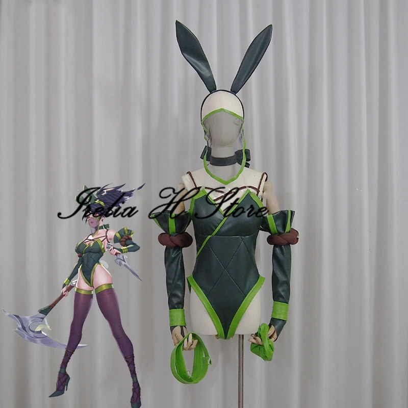 Irelia H Store LOL Fan art Bunny Girl Akali Cosplay Costume Sexy Halloween Costumes Custom made size