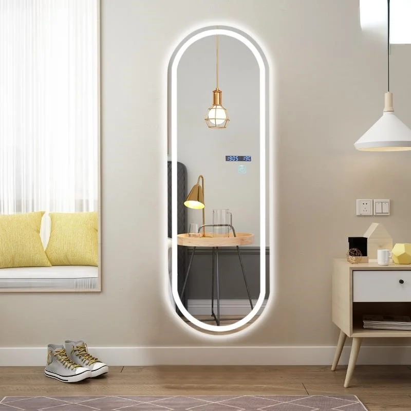 Smart Dressing Mirror Touch Screen Full-Body Floor Mirror Home Wall Mount Wall-Mounted Simple Dormitory LED Light Mirror