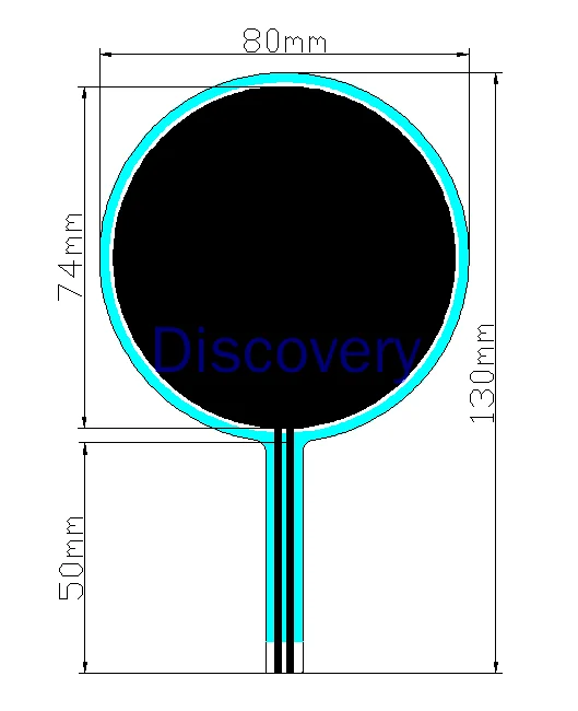 RXD7480 Induction Diameter 74mm Piezoresistive Flexible Film Pressure Sensor