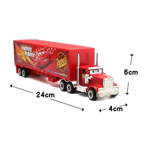 7 delar/set Disney Pixar Bil 3 Lightning m/c/Queen Jackson Storm Mack Lastbil 1:55 Gjuten metallbilmodell leksakspojke julklapp 10 best sales gratis diecast-bilar - №3