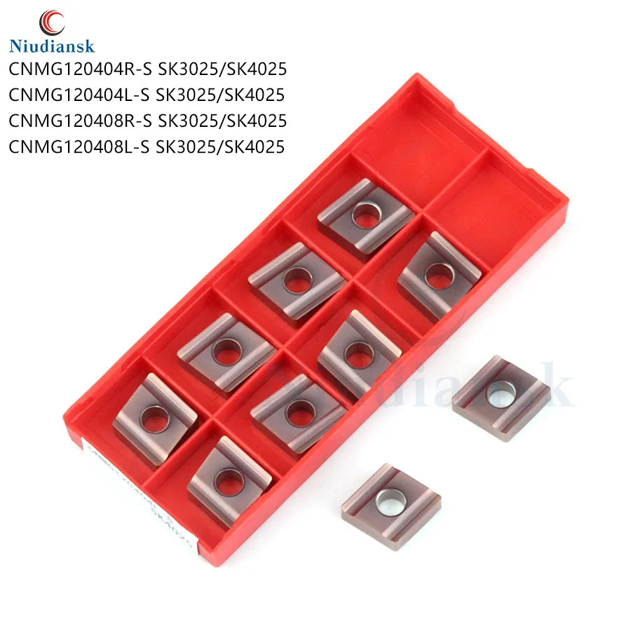 CNMG120404R-S CNMG120404L-S SK3025 CNMG120408R-S CNMG120408L-S SK4025 كربيد إدراج سبيكة آلة خرط تعمل بالتحكم الرقمي بواسطة الحاسوب قطع أداة تحول شفرة