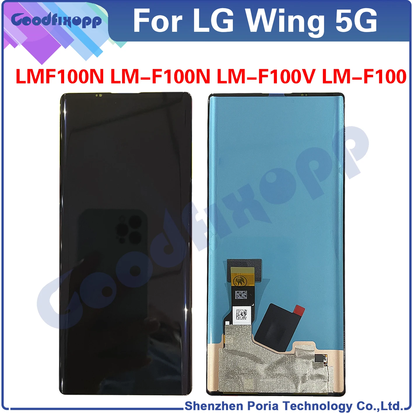 

100% Протестировано AAA для LG Wing 5G LMF100N LM-F100N F100V F100 ЖК-дисплей