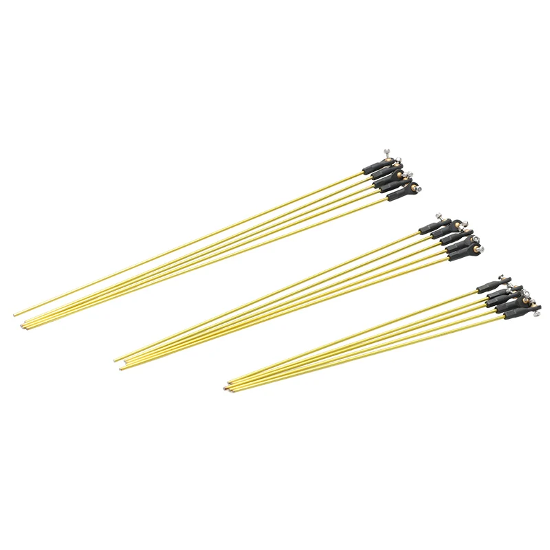 5PCS M2 Pull Rod Pushrod 2mm Servo Steering Linkage With Ball End Joint Screw Nuts Spare Parts for DIY RC Brushless Boat Model