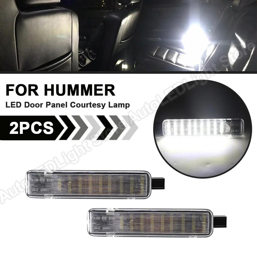 

2X LED Door Panel Light Courtesy Lamp For Hummer H2 For Chevrolet Silverado 1500 2500 3500 Dually Bed No Error 12V Indoor Lights