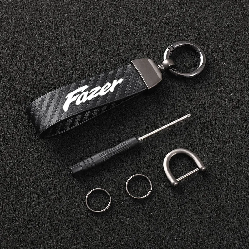 Motorcycle lanyard key carbon fiber key ring for For yamaha FZ1 FZ1S FZ1N FAZER FZ6 S2 FZ8 FZ8N FZ8S FZ8 FAZER XJ6