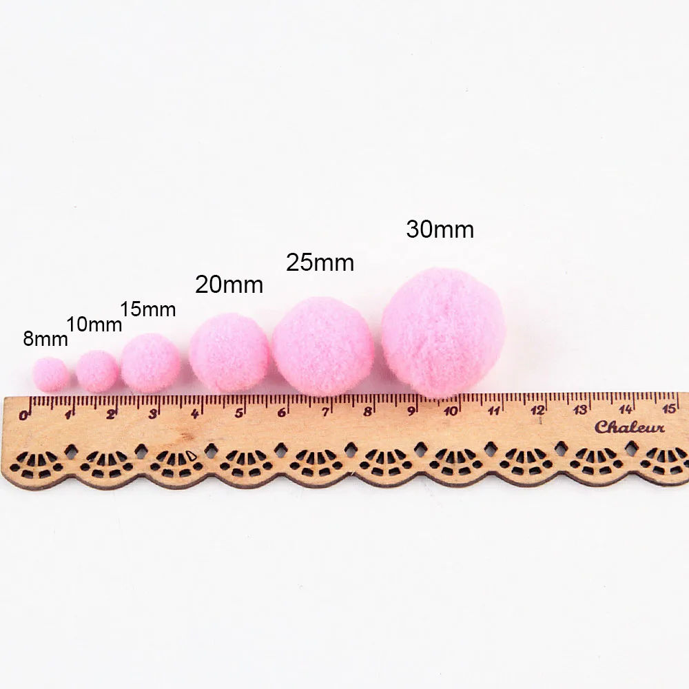 Pompoms 10mm 15mm 20mm 25mm 30mm Soft Pompones Fluffy Plush Crafts DIY Pompon BallsFurball Home Decor Sewing Supplies 30-100pcs