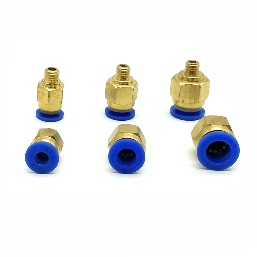 10PCS 10pcs 4mm 6mm 8mm Tube M6 Thread Pneumatic Fitting Quick Joint Connector PC4-M6 PC6-M6 PC8-M6