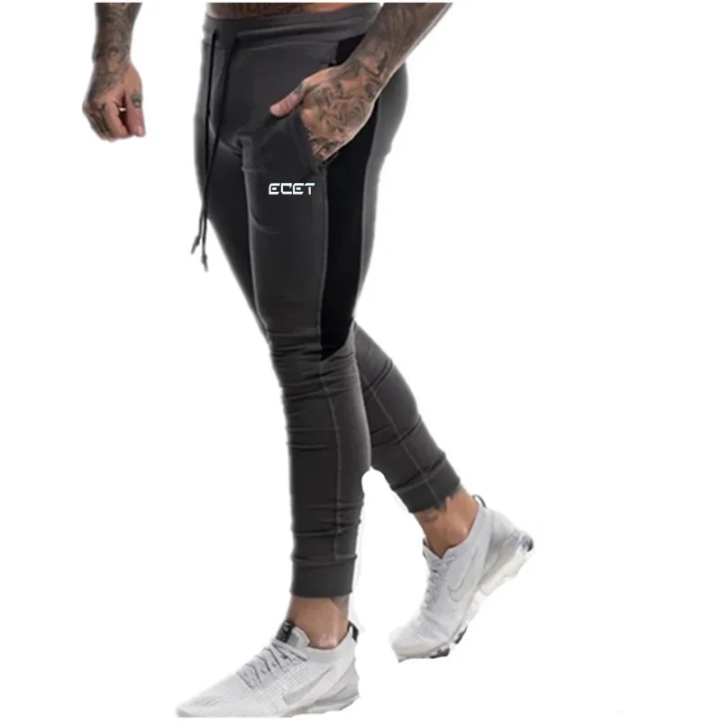 Men Jogger Pants Sweatpants Side Stripe Tapered Pants Mens Workout Running Casual Trousers