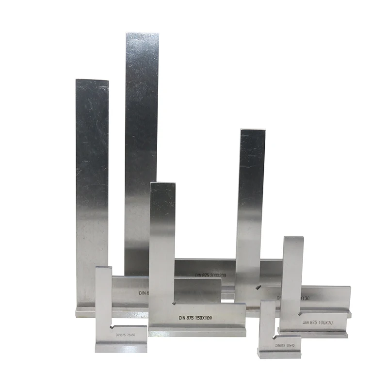 Machinist Square 90 Degree Right Angle Engineer Set with Seat Precision Ground Carbon Steel Flat Steel Hardened Angle Ruler