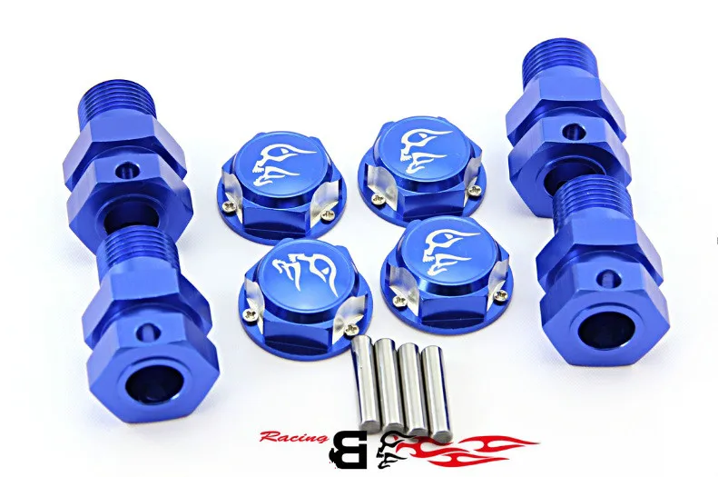 

CNC Metal Wheel Nut & Axle Extender Adapter Set for 1/5 Losi 5ive-t Rovan LT King Motor X2 Ddt Fid Racing Truck Rc Car Parts