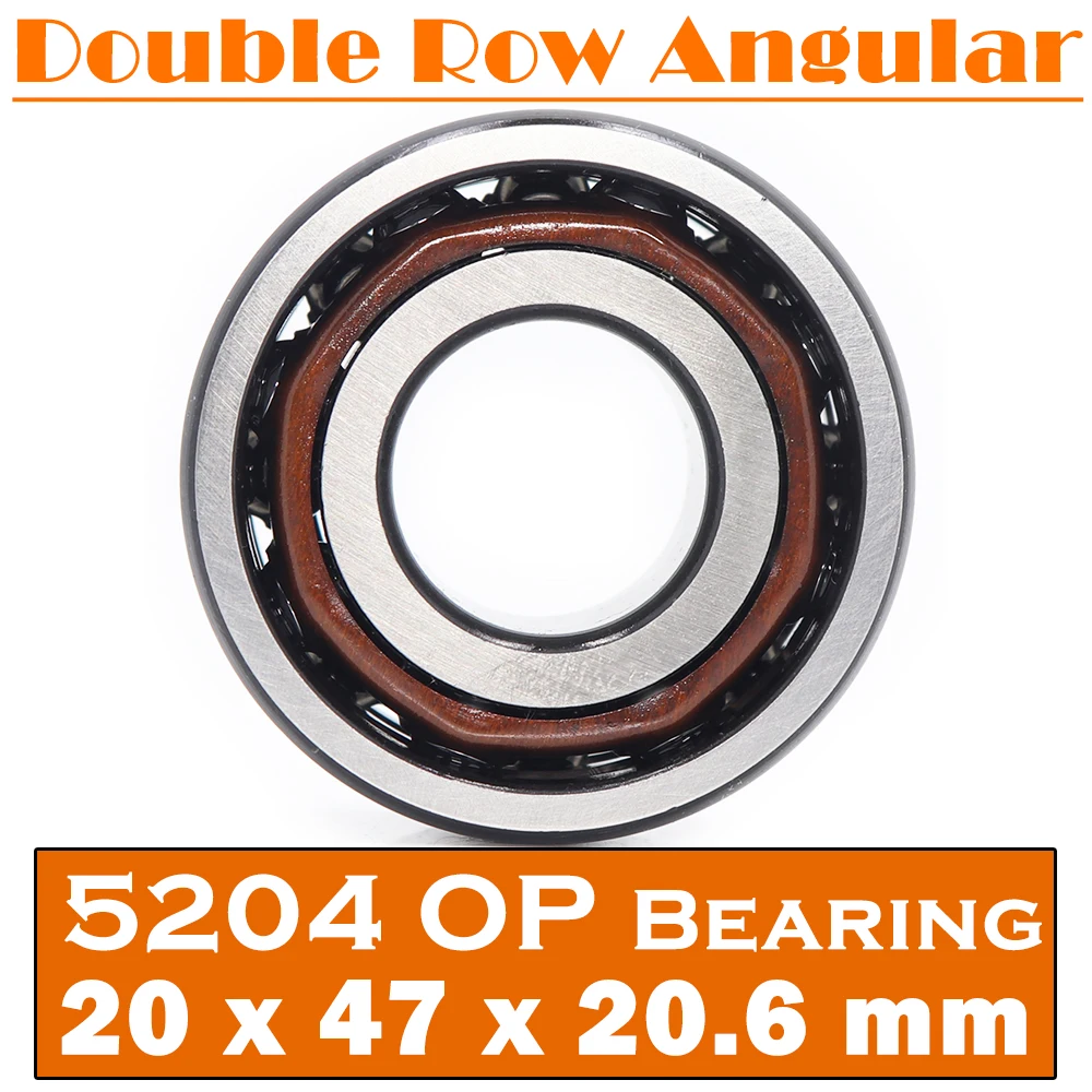 5204 OPEN Bearing 20*47*20.6 mm ( 1 PC ) Axial Double Row Angular Contact 5204 3204 3056204 Ball Bearings