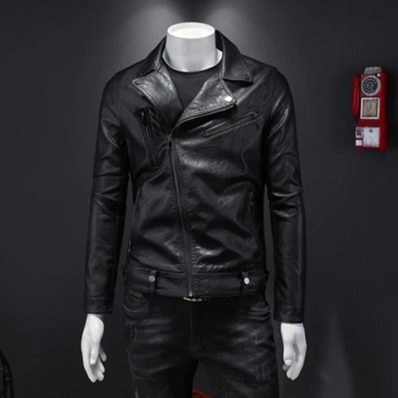 

Classic Motorcycle Jackets Men Leather Jacket Natural Cowhide Thick Moto Jacket Winter and Autumn Man Leather Jacket Waterproof