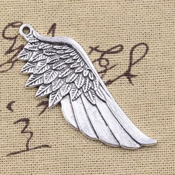 5pcs Charms Angel Wings 58x22mm Antique Silver Color Pendants DIY Necklace Crafts Making Findings Handmade Tibetan Jewelry