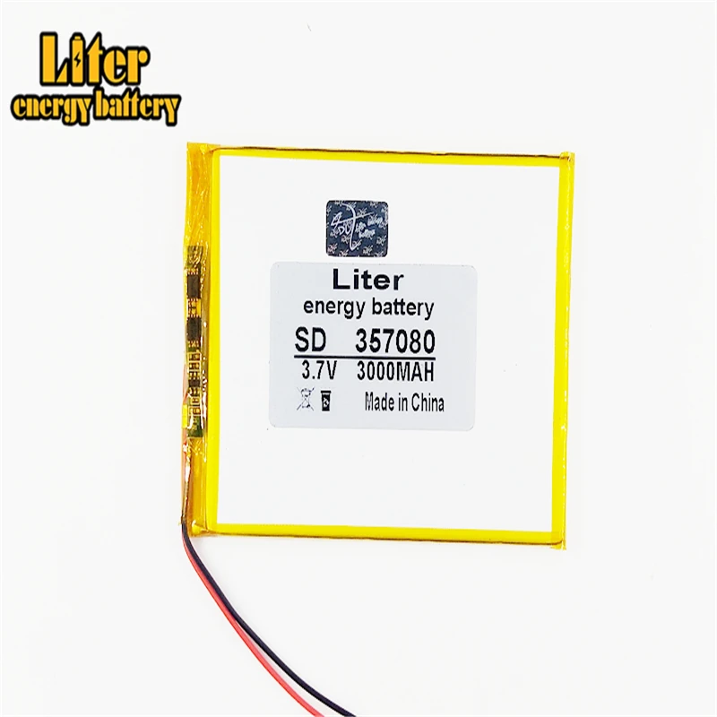 Melhor bateria do polímero do lítio do tamanho 357080 3.7v 3000mah 367080 da marca da bateria com placa da proteção para o produto digital de mp4 gps