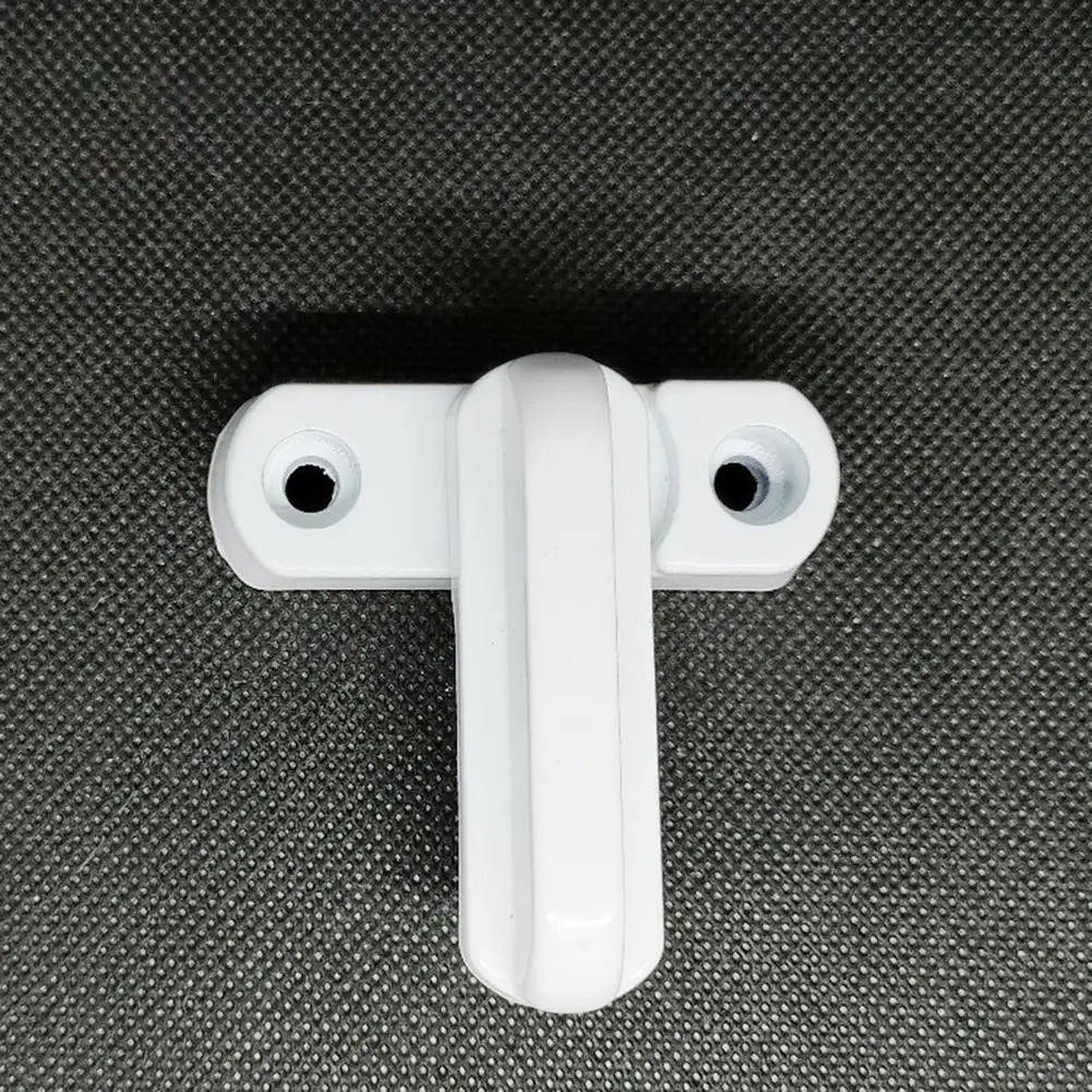 Aluminum Alloy T-type Door And Window Safety Lock White Hardware Lock Latch Contains No Screws Household Tool images - 6