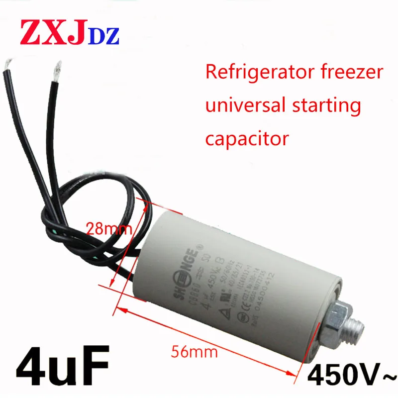 Refrigerator freezer compressor start running capacitor CBB60 4uF