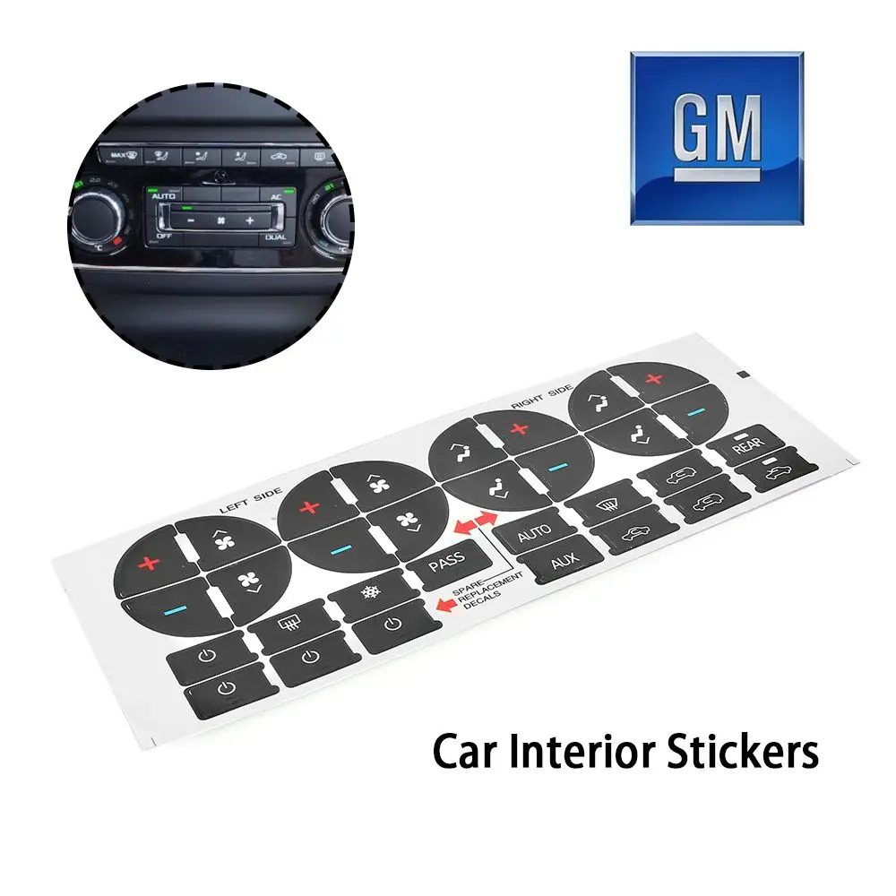 & Motorcycles Button Parts A/C Car Interior Stickers Control Button Decal Climate Control Replacement Button Repair Decoration