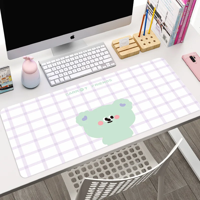 

Cartoon Soft Mouse Pad Computer Keyboard Pad Table Mat Desk Decoration Female Cute Bear and Rabbit Table Mat Student Dormitory