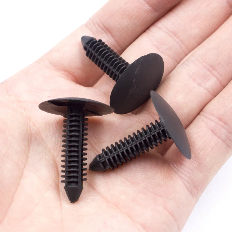 Trunk length 31mm Hole 7mm Car roof Ceiling cover black plastic rivet Auto trim panel liner snaps fastener clips