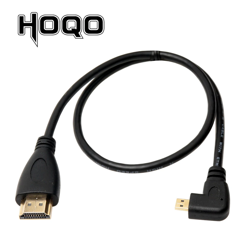 Cable Micro HD a HDMI de 90 grados, compatible con ángulo izquierdo/derecho, para cámara Digital Sony a6400 GH4, tableta de 50cm/150cm