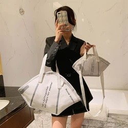 Women's Mask Style Handbag Fashion Trendy Ladies Shopper Bag Unique Design Trendy Shoulder Bags Black/ White S