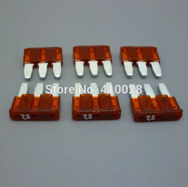 100PCS 14*15mm  3P mini auto blade fuse 7.5A for  mondeo for ford