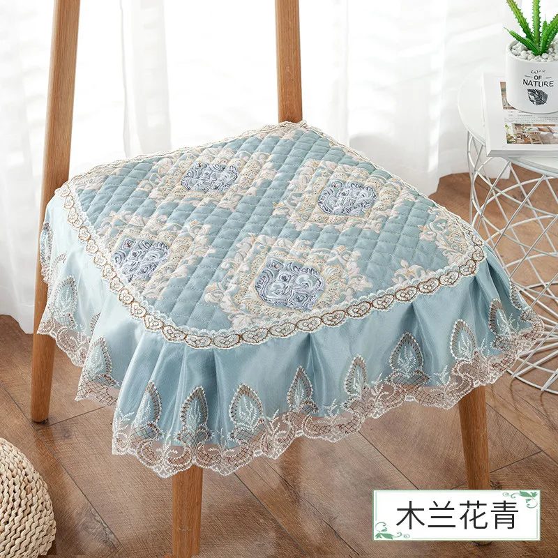 Universal Lace Dining Chair Cushion Home Decor European-Style Jacquard Cushion Office Seat Mat Breathable Pad Student Seat Pad