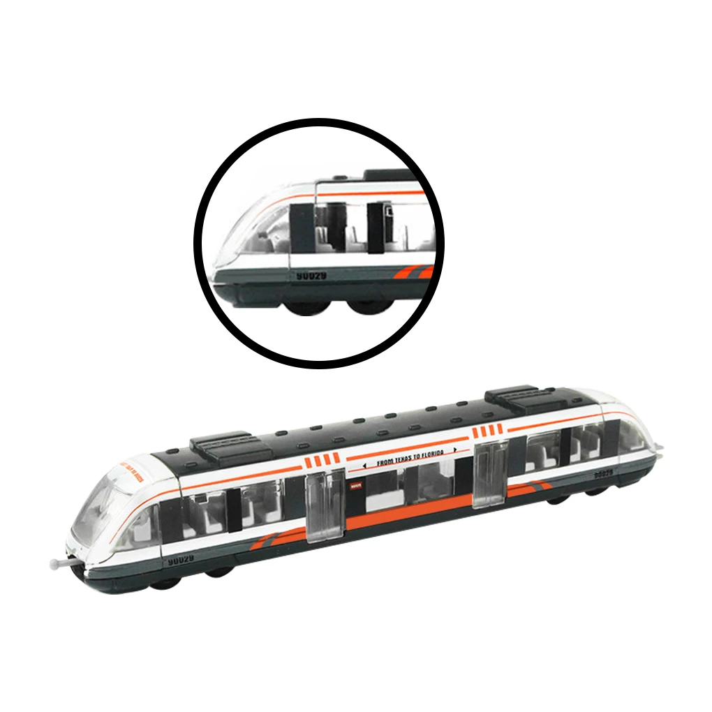 Train Toy Mini Simulation Metro Model Inertia Sliding Alloy Plastic Vehicle Children Toy