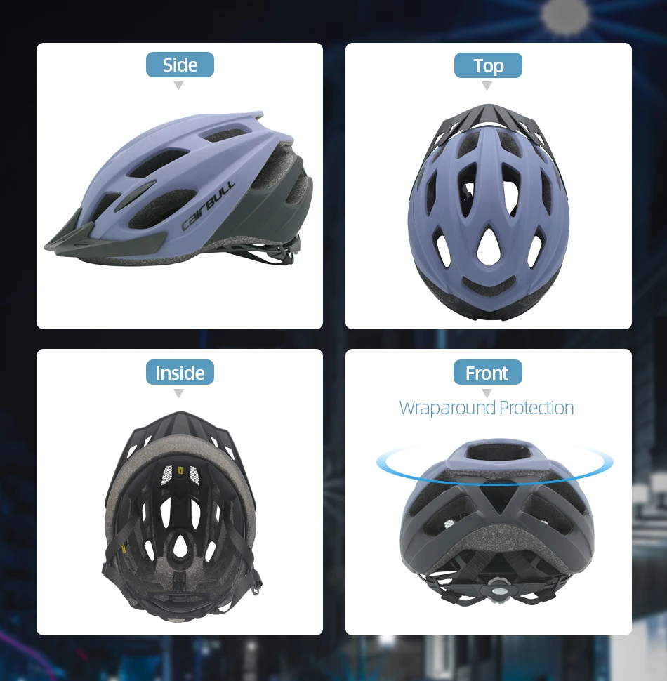 CAIRBULL New AllSET MTB Cycling Helmet Adjust Visor Mountain Road Bicycle Helmet Men Women Riding Sports Safety Bike Helmet BMX