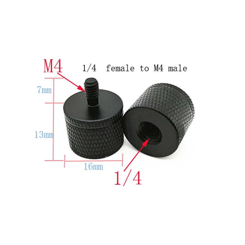 M4 M6 M8 M10 M12 to 1/4 Male to Female Screw Mount Adapter photography accessories tripod head quick release plate screw