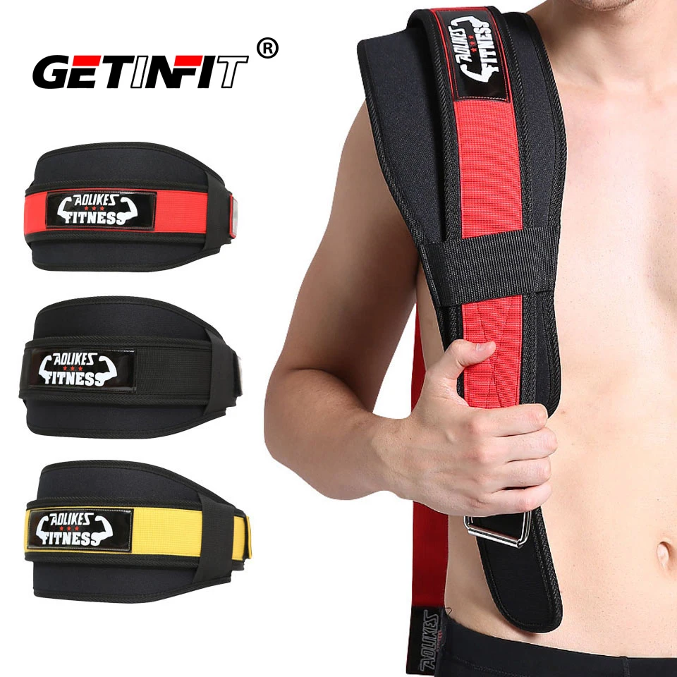 

Getinfit 1 шт. приседание для тяжелой атлетики тренировочная поясничная поддержка лента спортивный Powerlifting пояс для фитнеса тренажерного зала защита для спины и талии