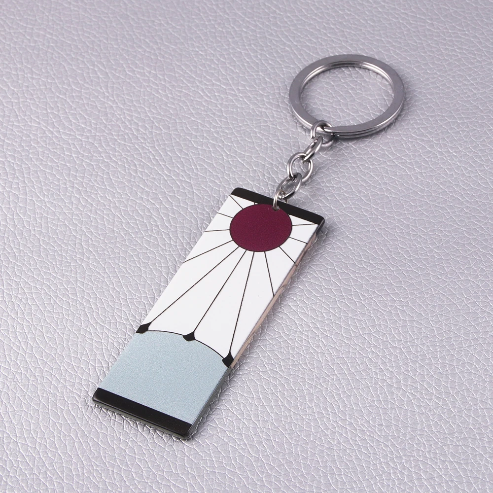 Anime Demon Slayer Keychain Kamado Tanjirou Acrylic Fashion Trend Key Ring For Earring For Women Men Gift Decoration Car Jewelry image 2